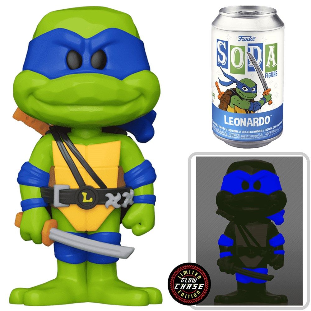 Funko Vinyl Soda Teenage Mutant Ninja Turtle Leonardo 4-Inch Vinyl Figure (With Chase*)