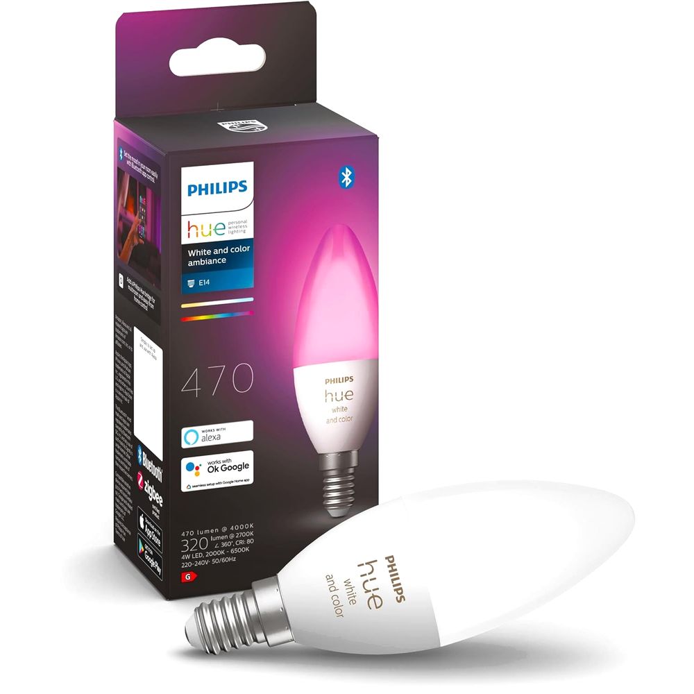 Philips Hue White And Colour Ambiance Candle B39 E14 - 470 Lumens (5.3W)