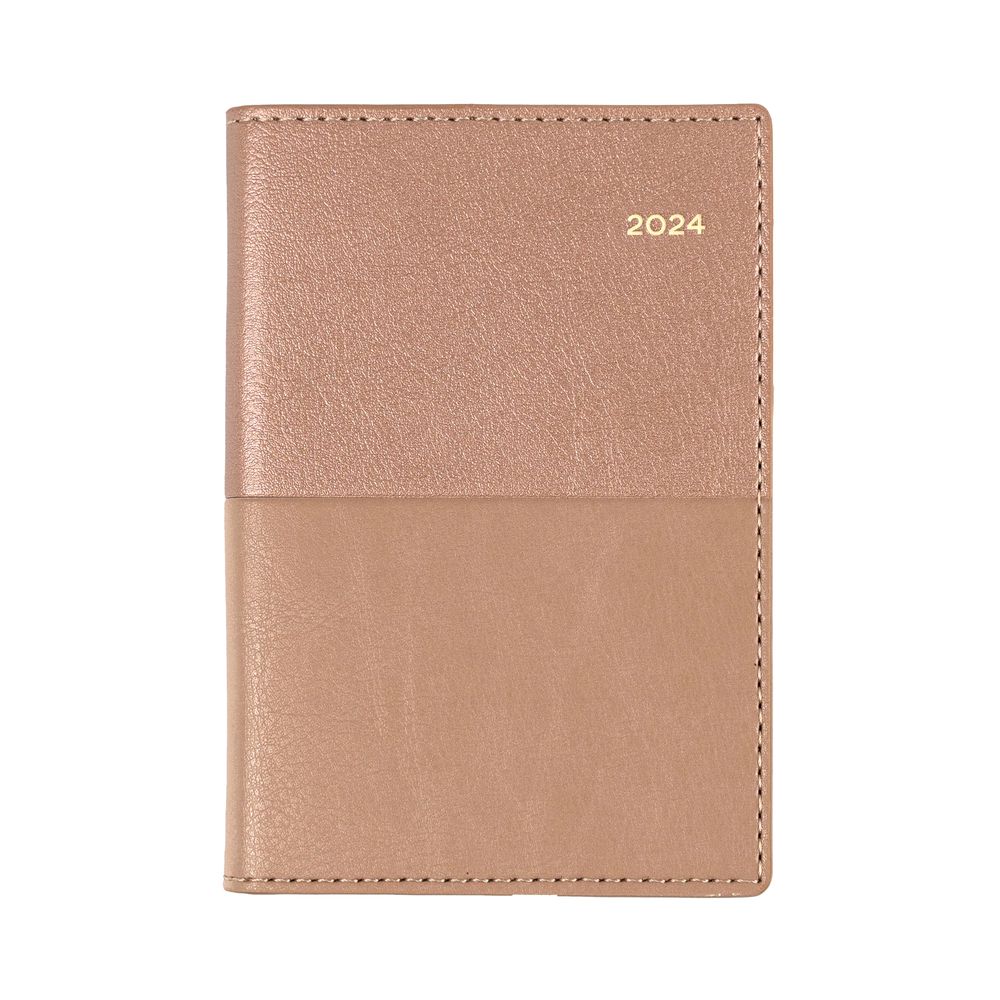 Collins Debden Valour Calendar Year 2024 Pocket Week-To-View Diary - Rose Gold