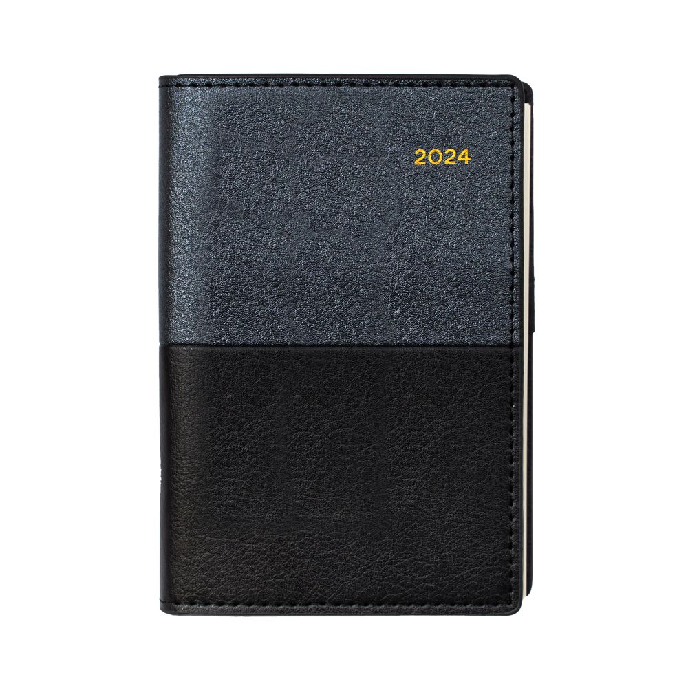 Collins Debden Valour Calendar Year 2024 Pocket Week-To-View Diary - Black