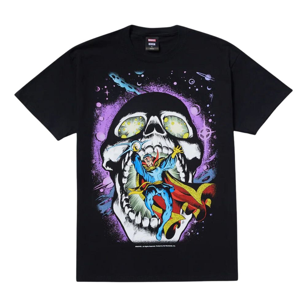 HUF x Avengers Strange Skull Short Sleeved T-Shirt - Black