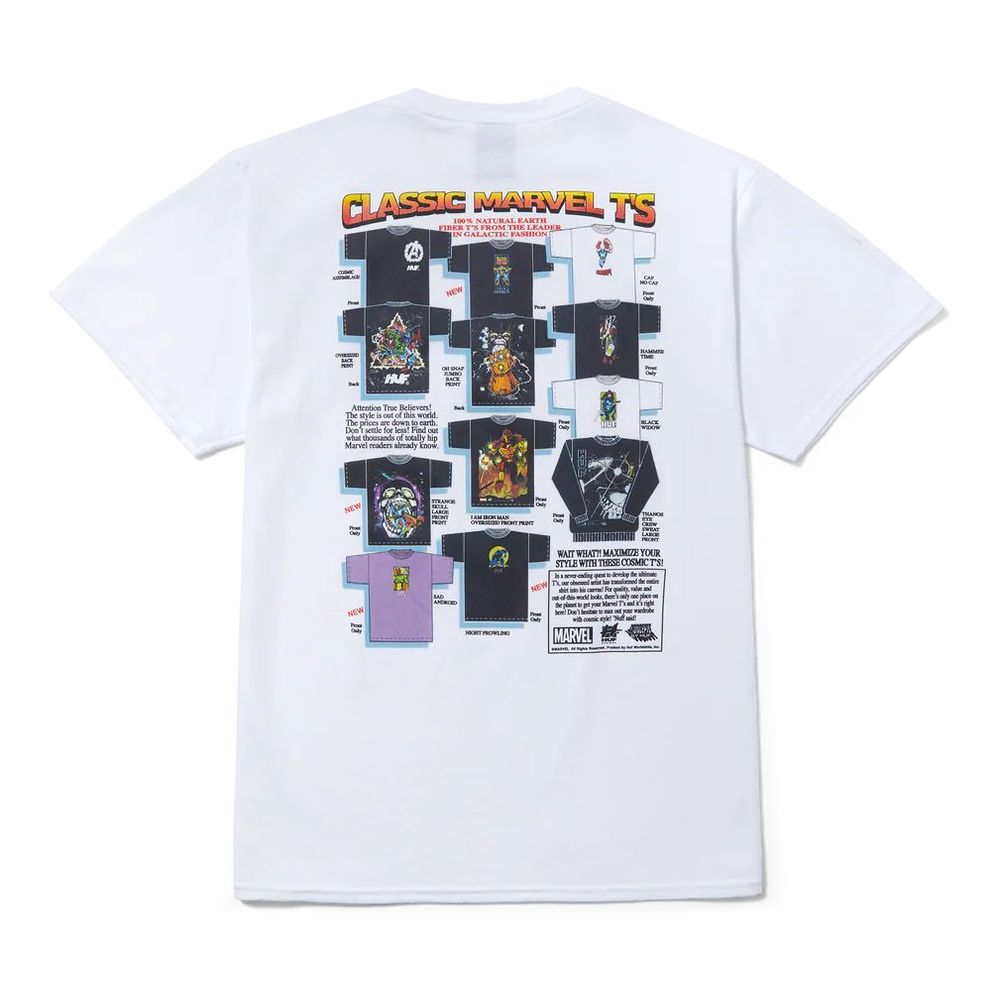 HUF x Avengers Galactic Short Sleeved T-Shirt - White