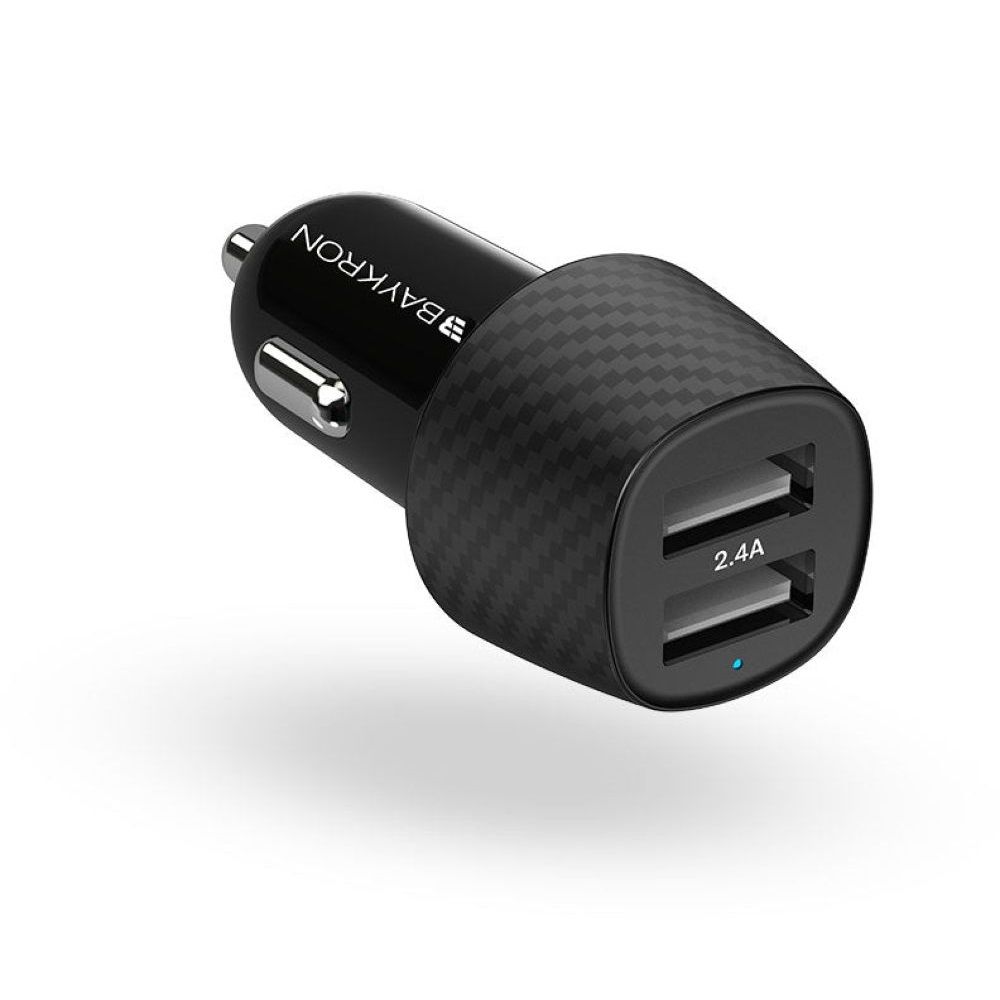 Baykron 2.4A Car Charger With Dual USB Ports