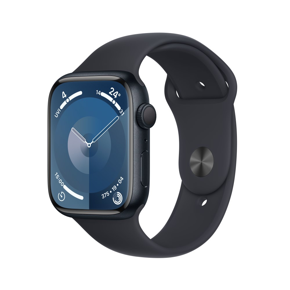 Apple Watch Series 9 GPS 41mm Midnight Aluminium Case with Midnight Sport Band - M/L