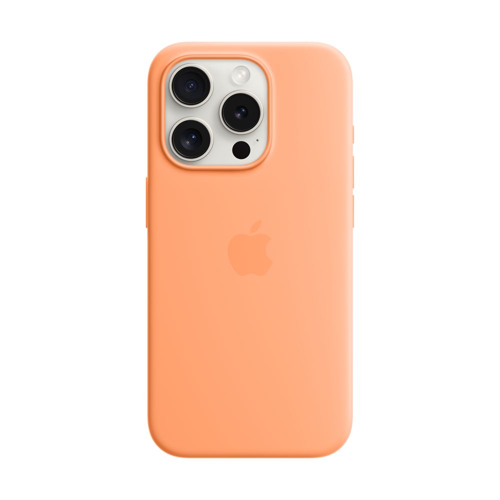 Apple iPhone 15 Pro Silicone Case with MagSafe - Orange Sorbet