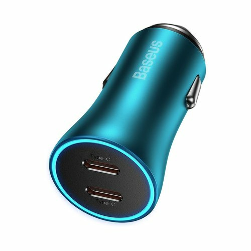 Baseus Golden Contactor Pro Dual Fast Charger Car Charger C+C 40W - Blue