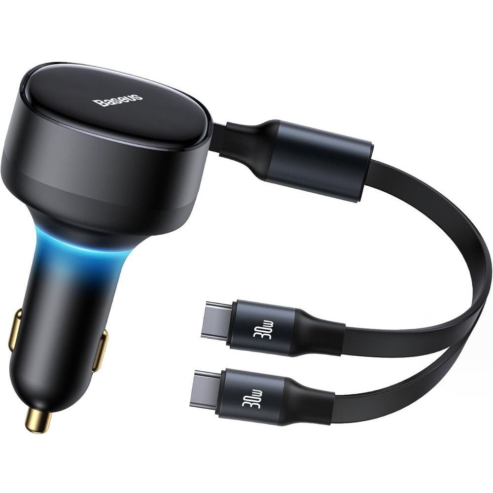 Baseus Enjoyment Retractable 2-In-1 Car Charger C+C 33W