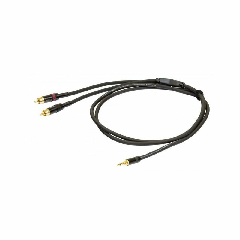 Proel CHL-p215LU15 Instrument Cable 3 5St2XRCA M BK MT 1.5