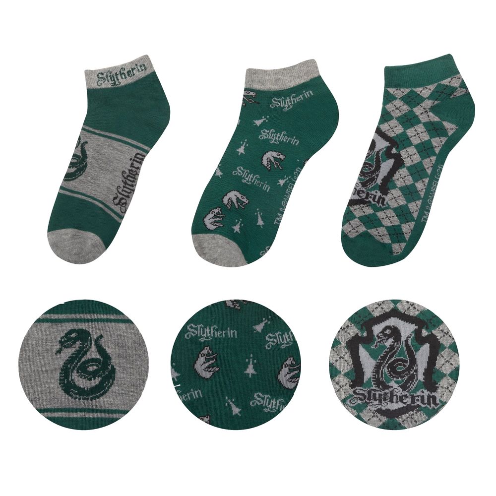 Cinereplicas Harry Potter Ankle Socks (Set of 3) - Slytherin