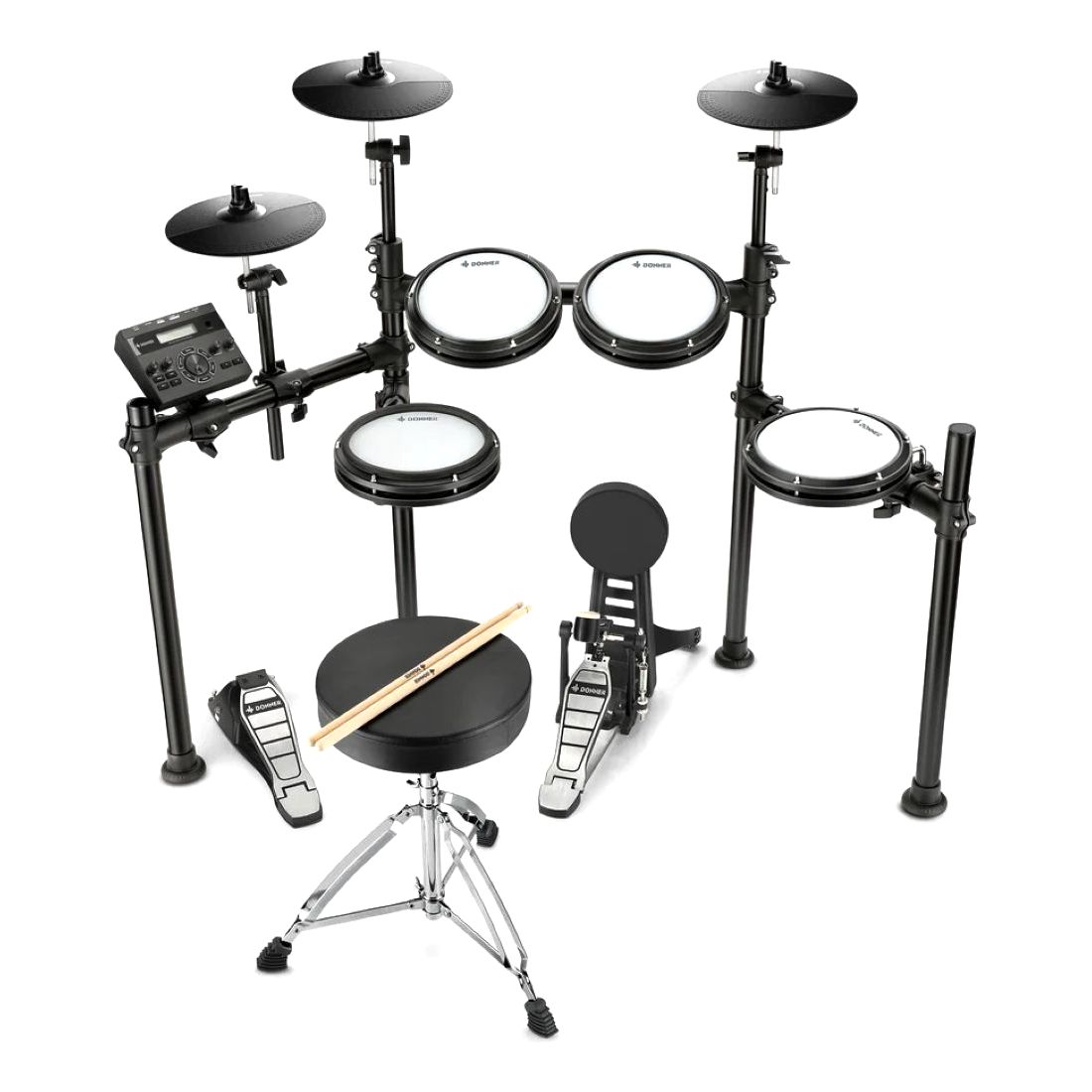 Donner DED-200P 9-Piece Electronic Drum Kit - Black