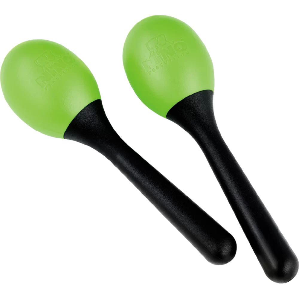 Nino Percussion Plastic Egg-Maracas Pair Grass-Green