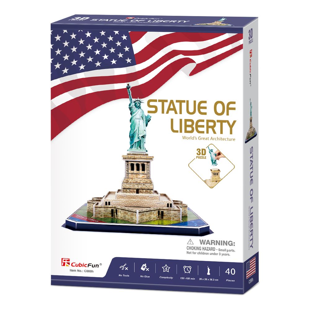 Cubic Fun Statue Of Liberty 39 Piece 3D Puzzle