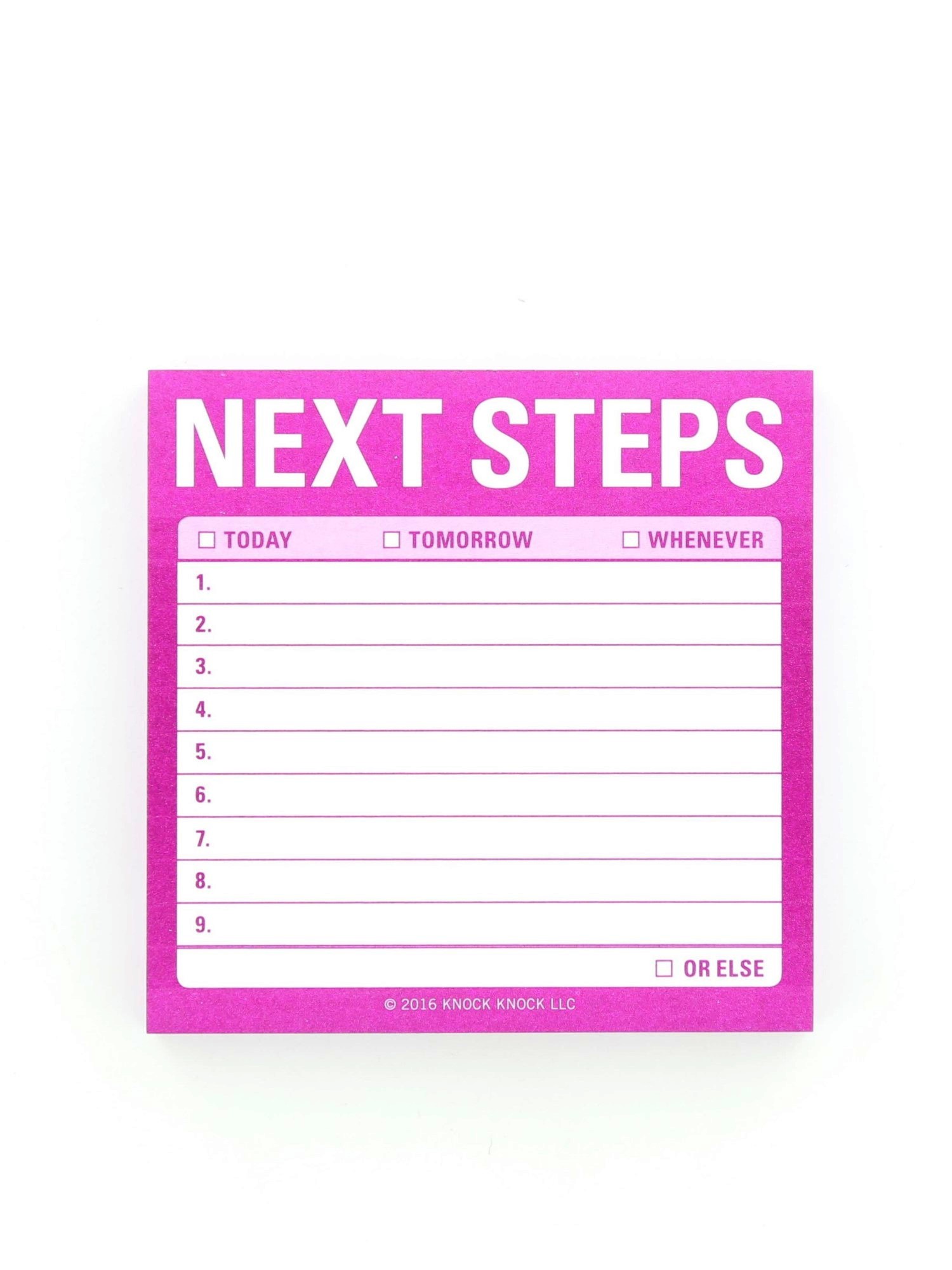 Knock Knock Next Steps Sticky Note