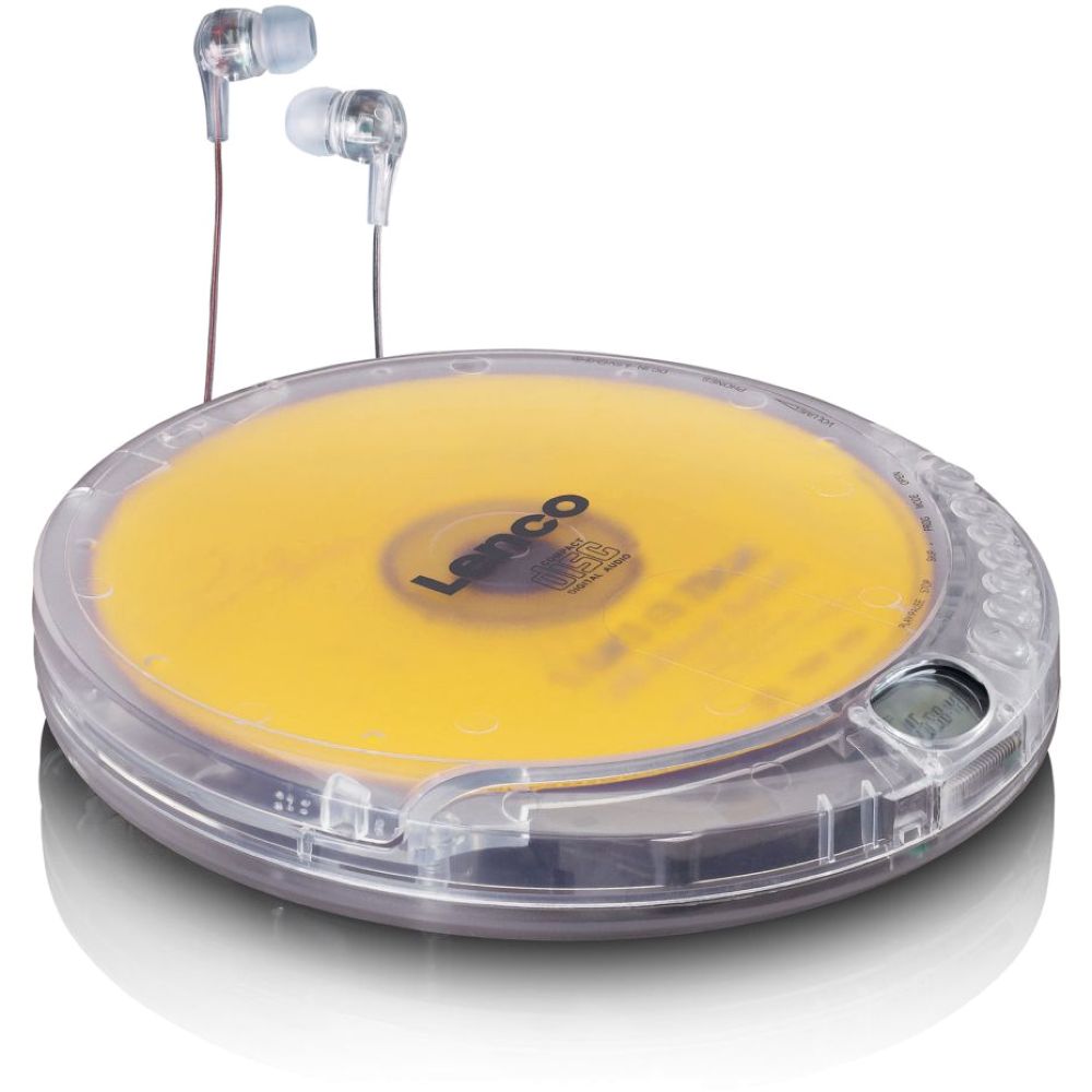 Lenco CD-012TR Discman Portable CD Player - Transparent