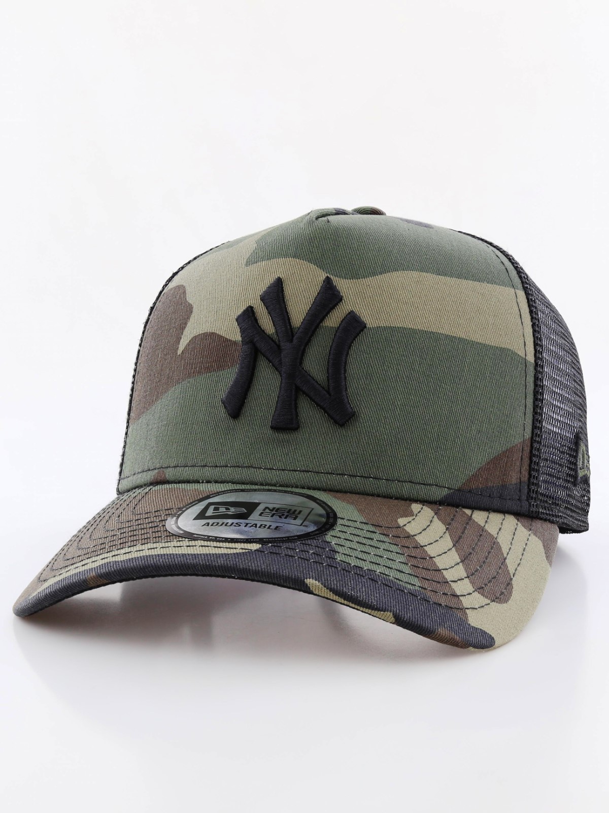 New Era Clean Trucker New York Yankees Woodland Camo/Black Cap