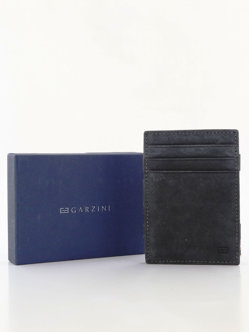 Garzini Essenziale Magic Wallet with RFID Window Vintage Carbon Black Wallet