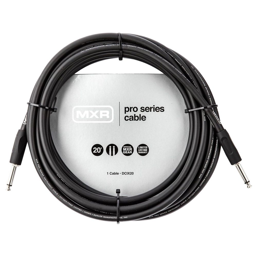 Dunlop Dcix20 Mxr Pro Cable 20 Ft-Ea Black