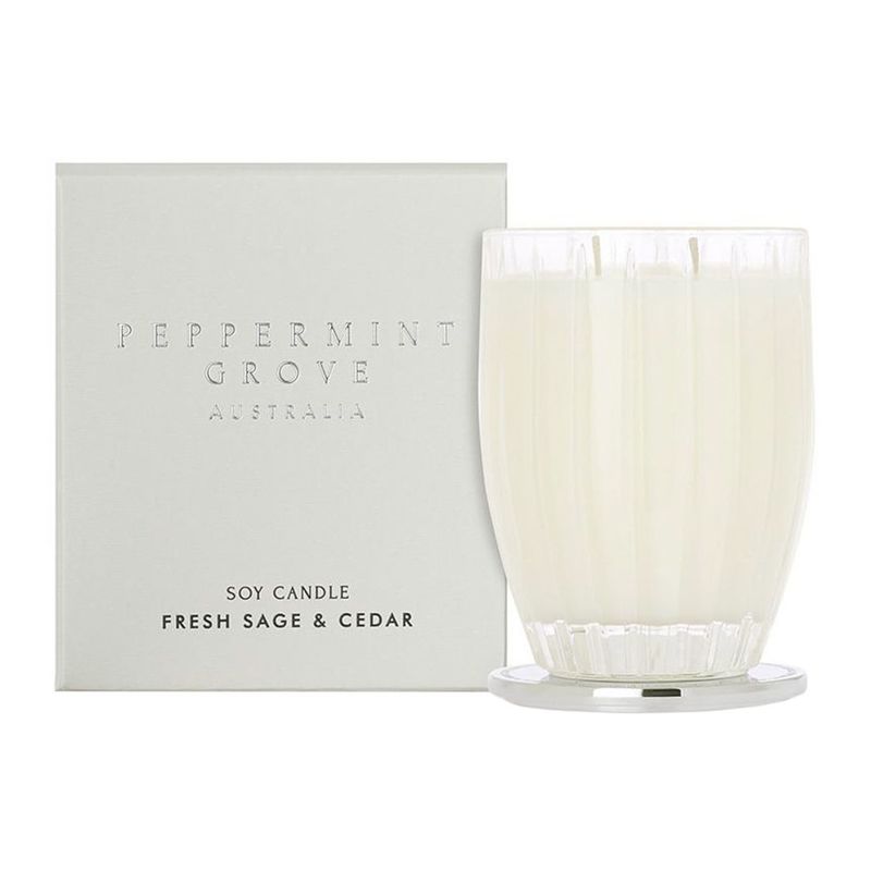 Peppermint Grove Fresh Sage & Cedar Candle 200G