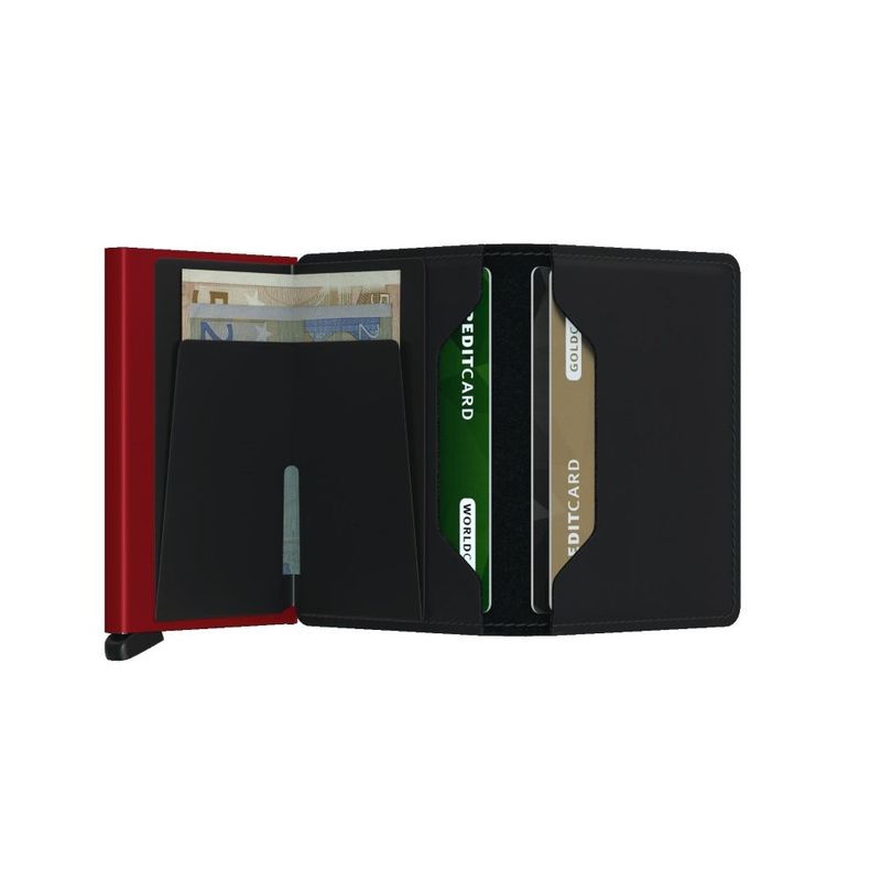 Secrid Slimwallet - Matte Leather - Black/Red