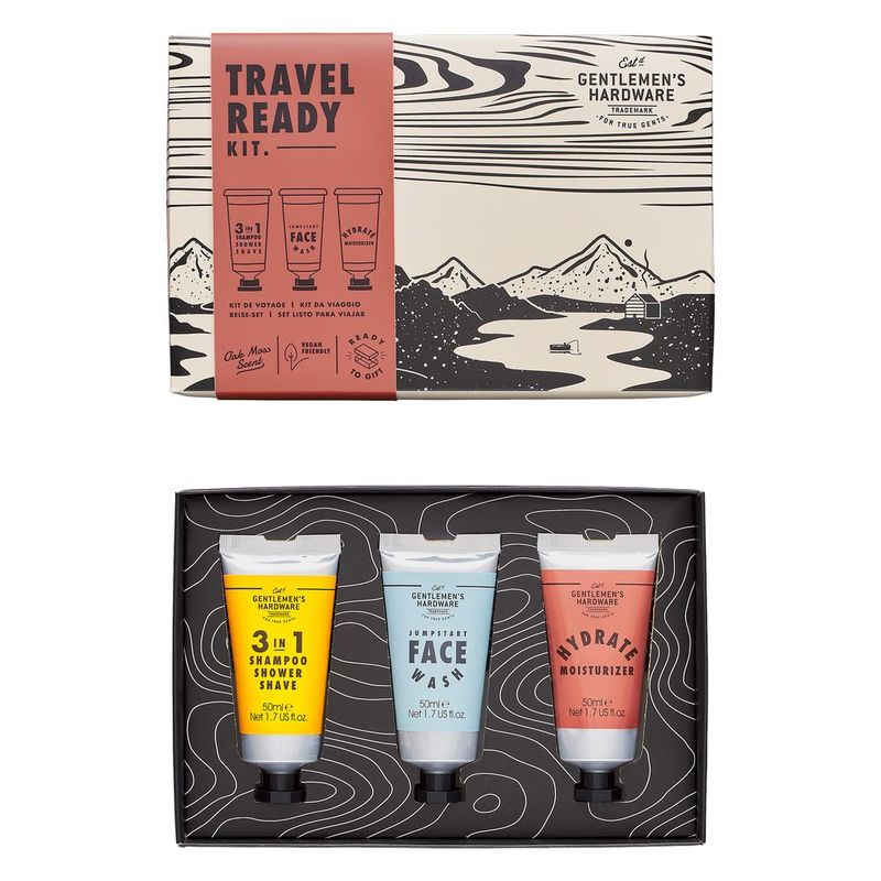 Gentlemen's Hardware Travel Ready Kit(Shower Gel/Face Wash/Moisturizer)