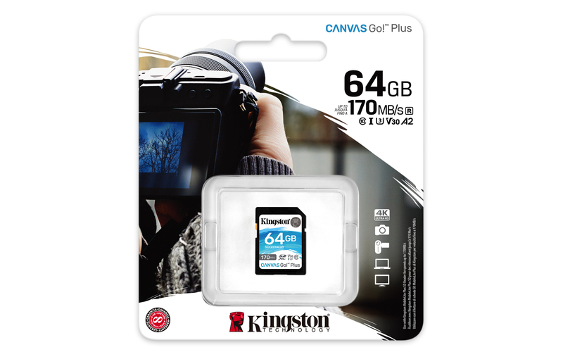 Kingston 64GB Canvas Go Plus UHS-I SDXC Memory Card