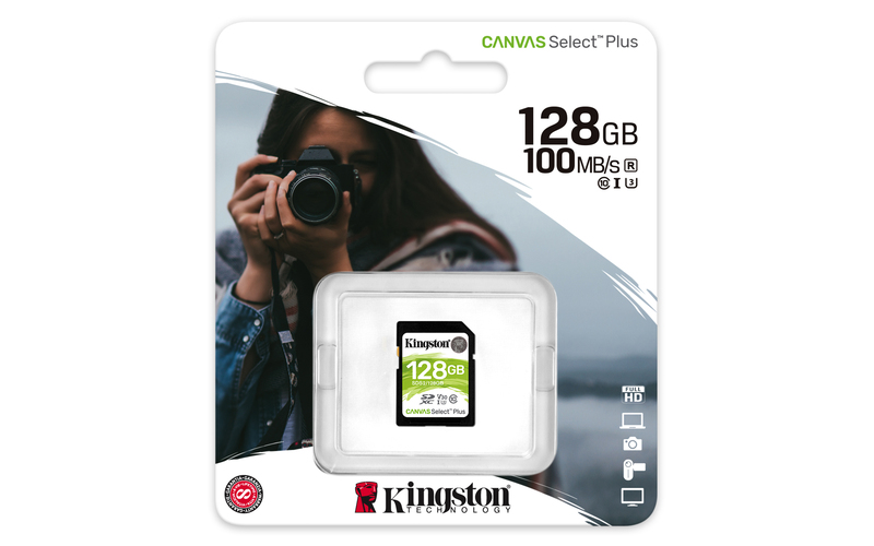 Kingston 128GB Canvas Select Plus UHS-I SDXC Memory Card