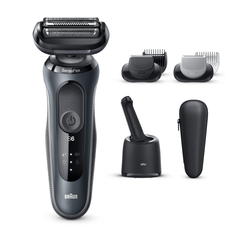 Braun Series 6 60-N7650CC Wet & Dry Shaver With Smartcare Center And 2 Attachments Grey