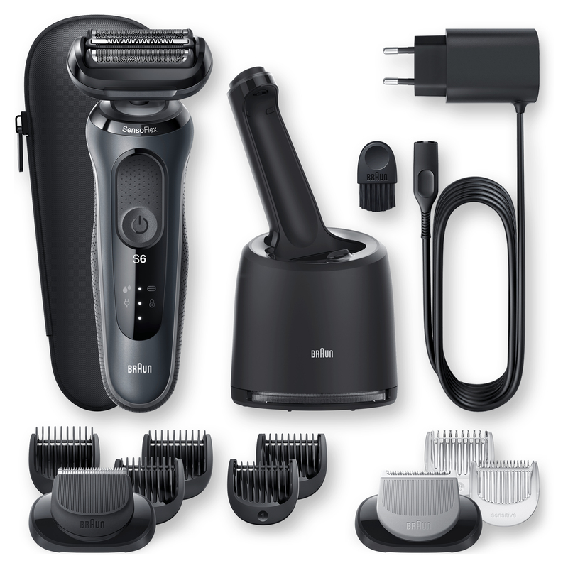 Braun Series 6 60-N7650CC Wet & Dry Shaver With Smartcare Center And 2 Attachments Grey