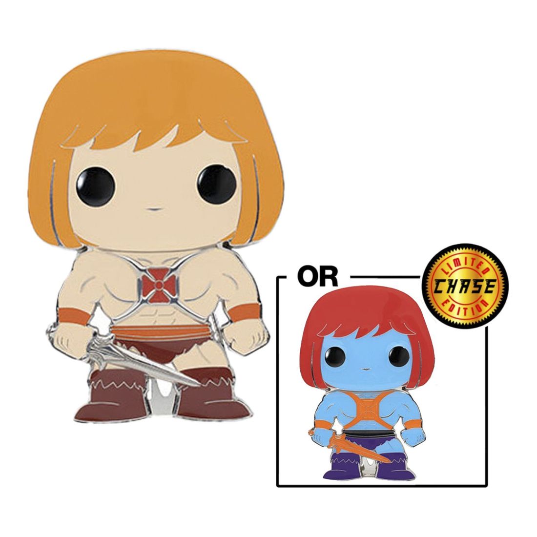 Funko Enamel Pin! Animation Masters Of The Universe He-Man 4-Inch badge Pin (With Chase*)