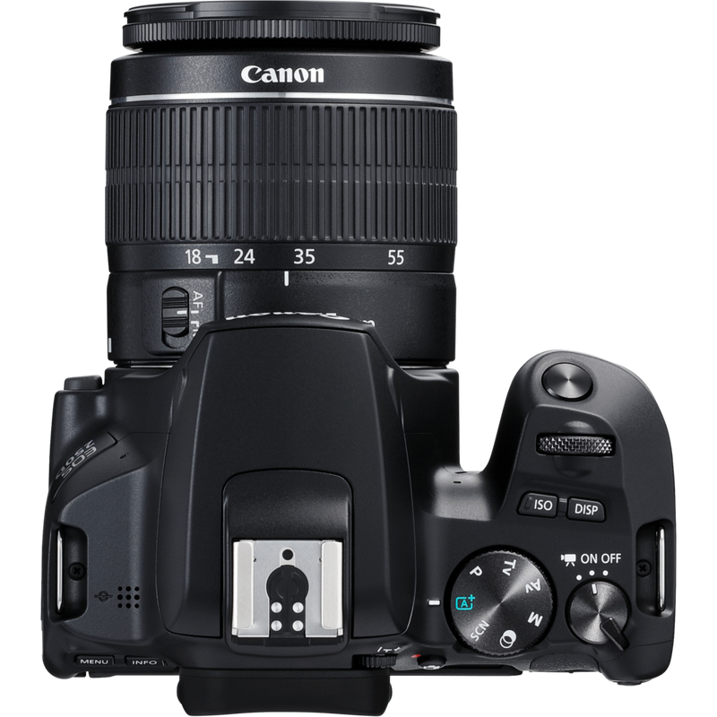 Canon EOS 250D DSLR Camera Black + EF-S 18-55mm F/3.5-5.6 III + EF 75-300mm F/4-5.6 III USM Zoom Lens (Bundle)