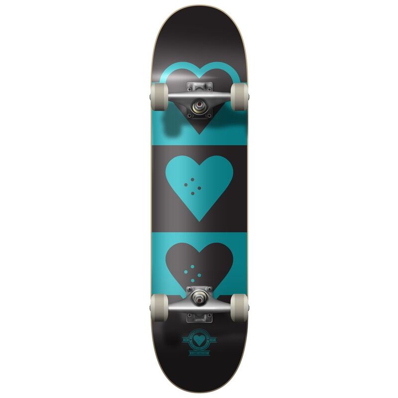 The Heart Supply Squadron Complete Skateboard Teal (31-Inch x 8-Inch) The Heart Supply Squadron Complete Skateboard Teal (31-Inch x 8-Inch)