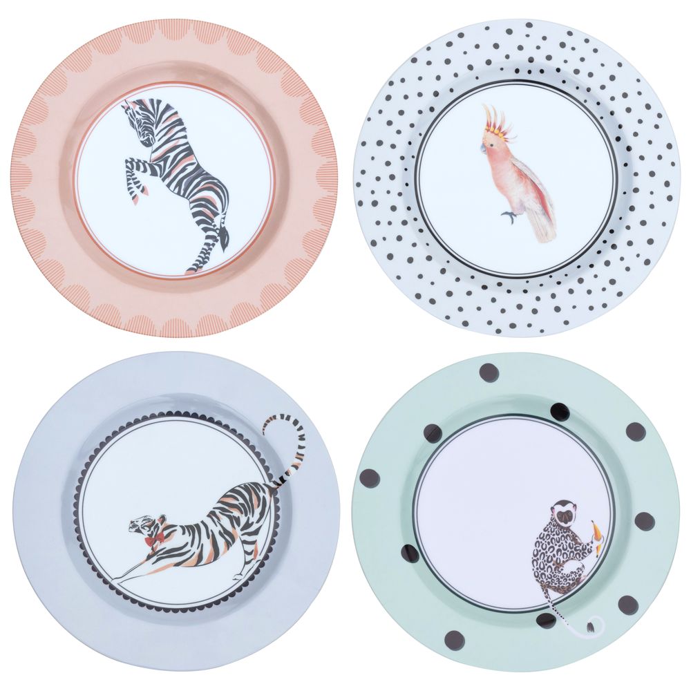 Yvonne Ellen Melamine Dinner Plates 26.5cm (Set of 4)