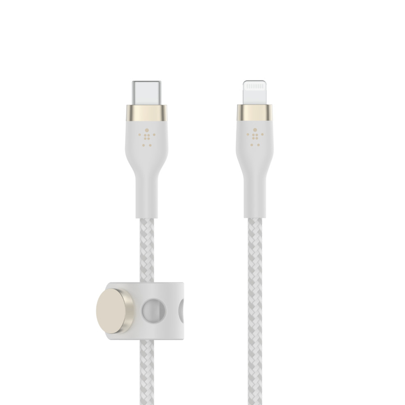 Belkin Silicone Braided Cable Lightning To Type-C 3m White