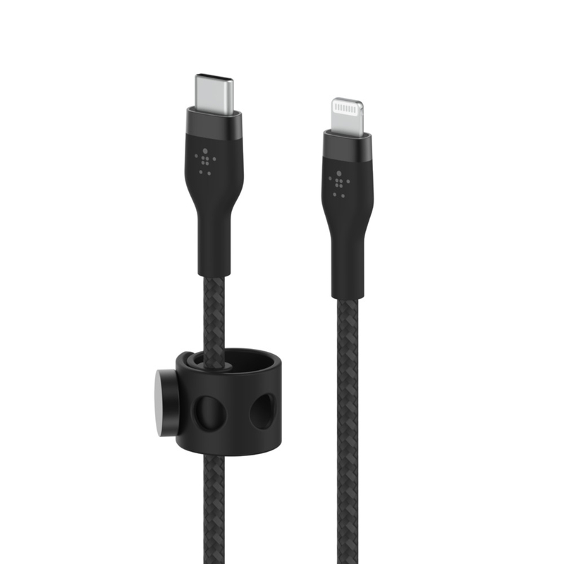 Belkin BoostCharge Pro Flex USB-C Cable with Lightning Connector 1m - Black