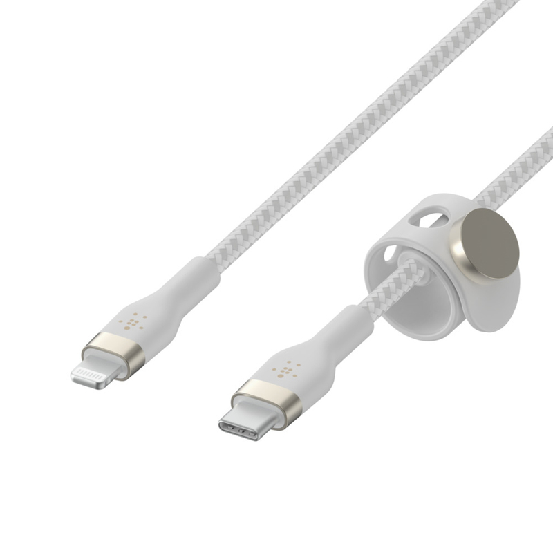 Belkin BoostCharge Pro Flex USB-C Cable with Lightning Connector 1m - White