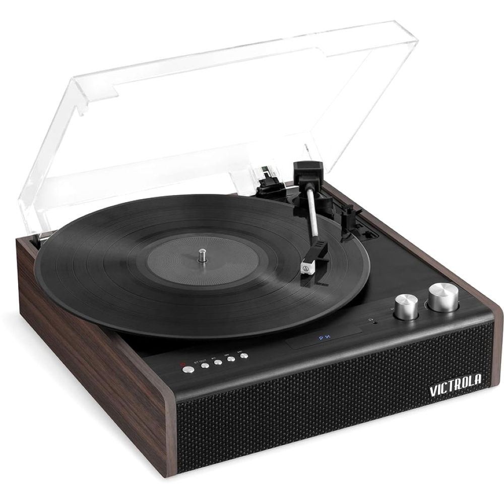 Victrola VTA-72 Eastwood Turntable with Built-in Speakers - Espresso