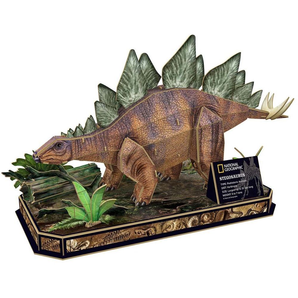 Cubicfun National Geographic Stegosaurus Dinosaur 62 Pieces 3D Puzzle