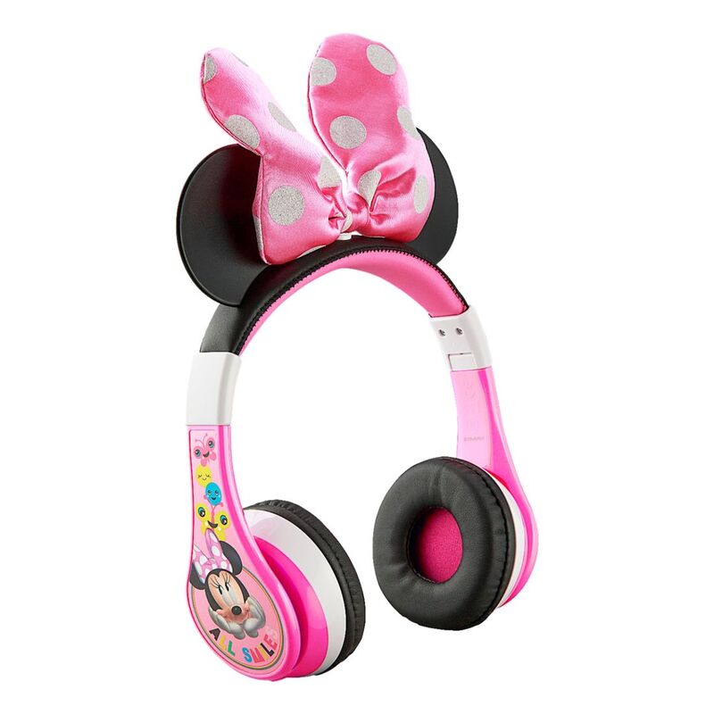 KidDesigns Minnie Mouse with Bow and Mini Ears Kids Headphones - Pink KidDesigns Minnie Mouse with Bow and Mini Ears Kids Headphones - Pink