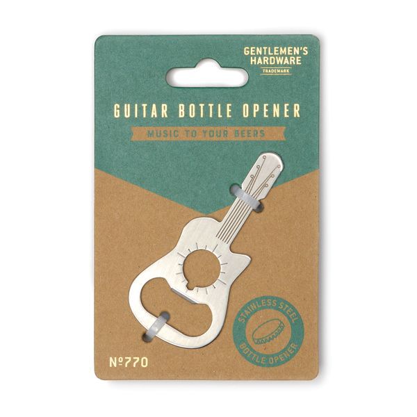 Gentlemen's Hardware 2-in-1 Mini Guitar Bottle Opener