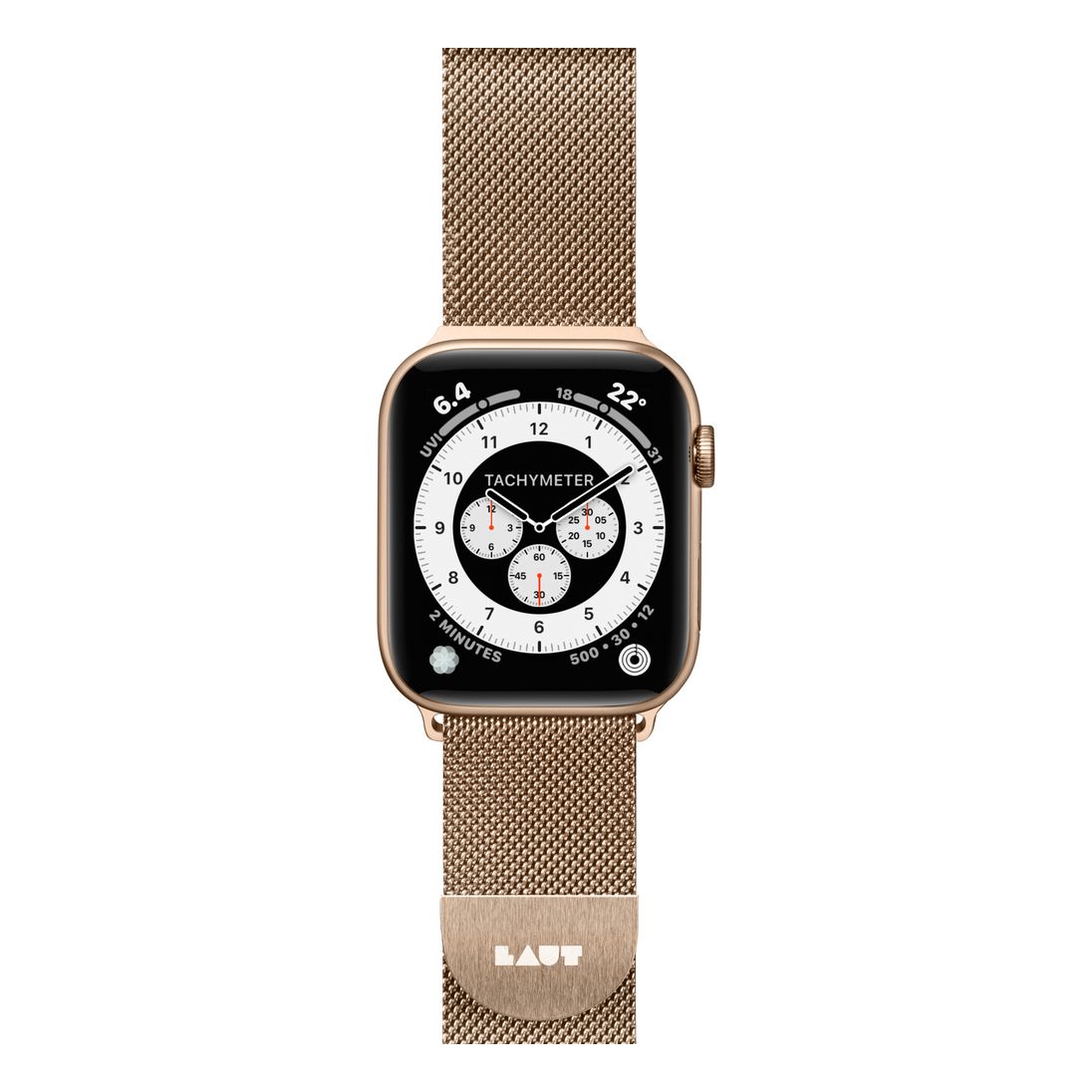 LAUT Steel Loop Band For Apple Watch 45/44/42Mm Gold