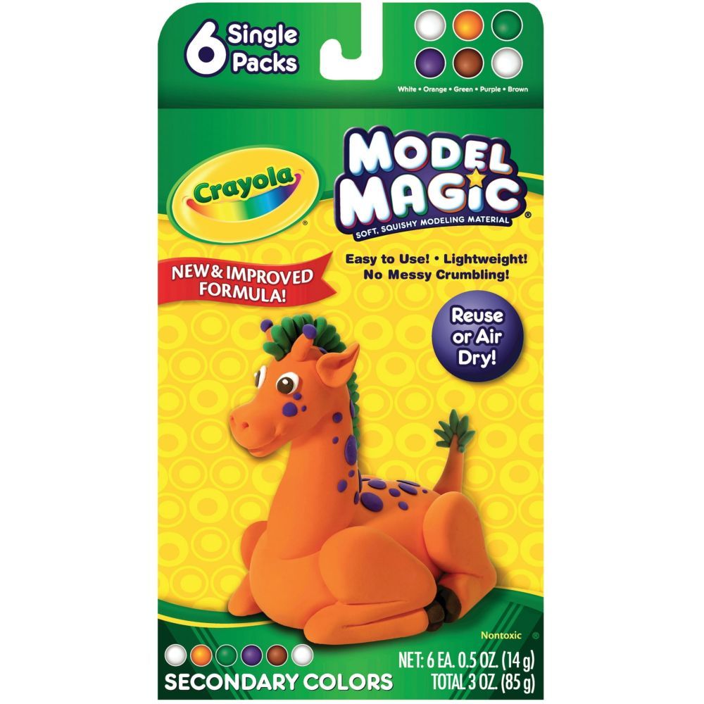 Crayola Model Magic Single Pack 84G (Secondary Colors 1 & 2) (Set of 6)