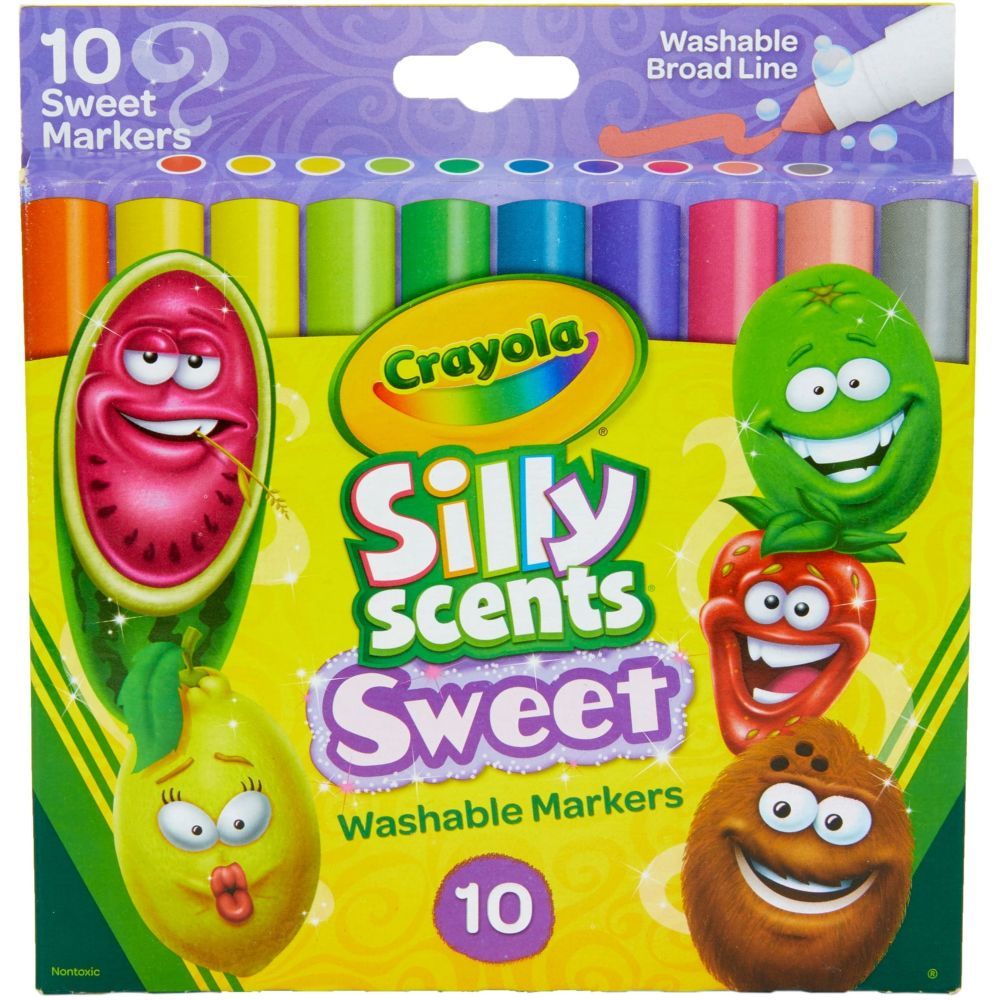 Crayola Silly Scents Sweet Washable Broad Line Markers (Set Of 10)