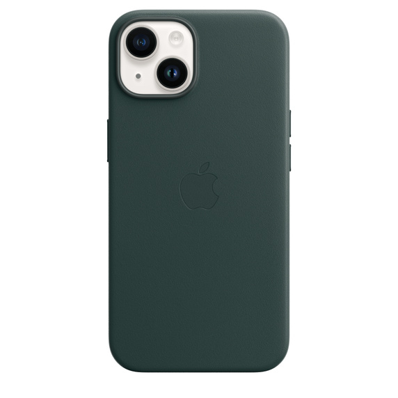 Apple Leather Case with MagSafe for iPhone 14 - Forest Green