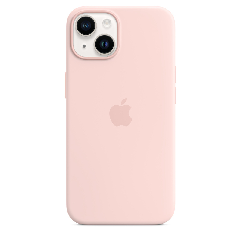 Apple Silicone Case with MagSafe for iPhone 14 - Chalk Pink