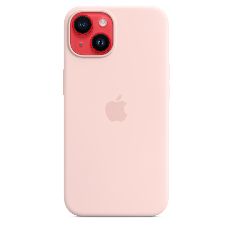 Apple Silicone Case with MagSafe for iPhone 14 - Chalk Pink