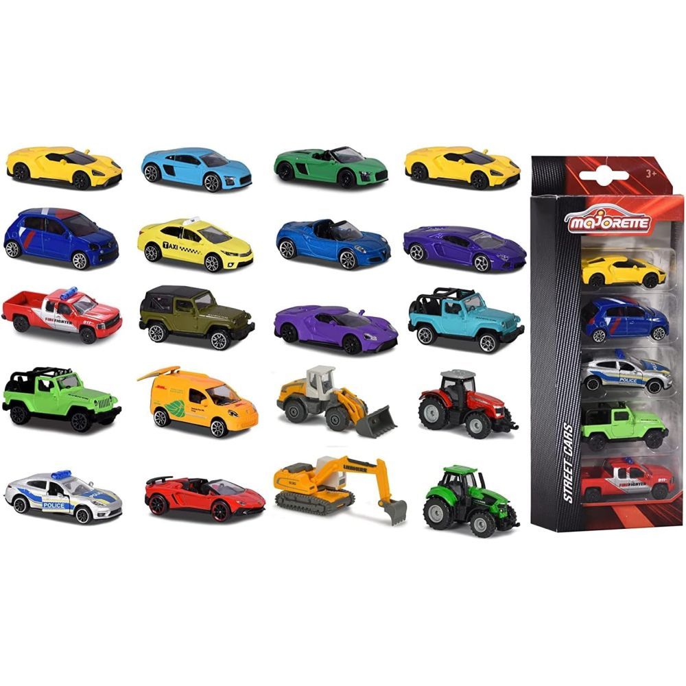 Majorette Street Cars Set Of 5 1.64 Diecast Cars (Assorted - Includes 1)