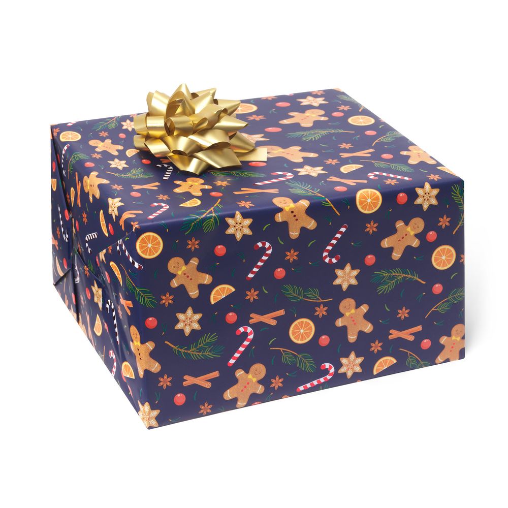 Legami Christmas Wrapping Paper - Gingerbread