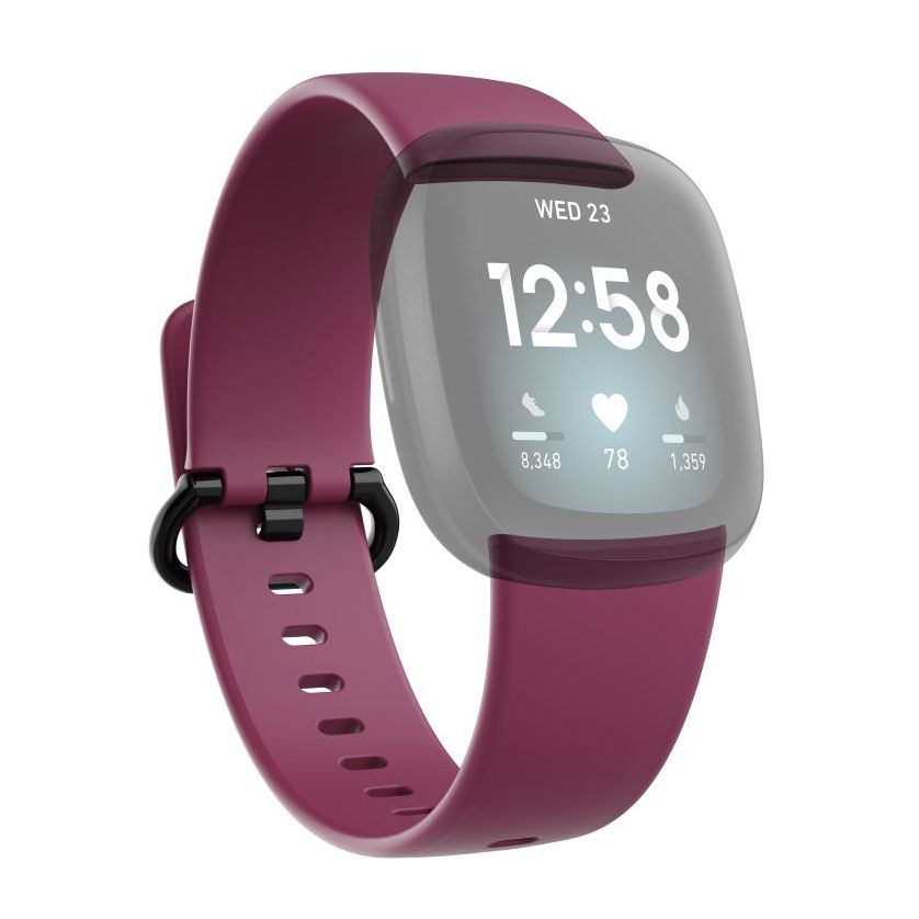 Hama 86245 Fitbit Versa 3/4/Sense 2 Replacement Wrist Strap - Burgundy