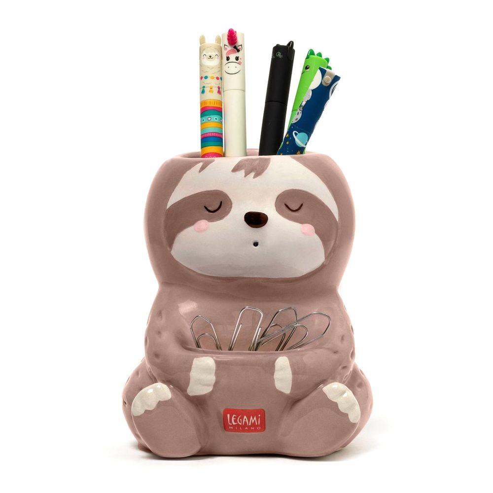 Legami Ceramic Pen Holder - Desk Friends - Sloth