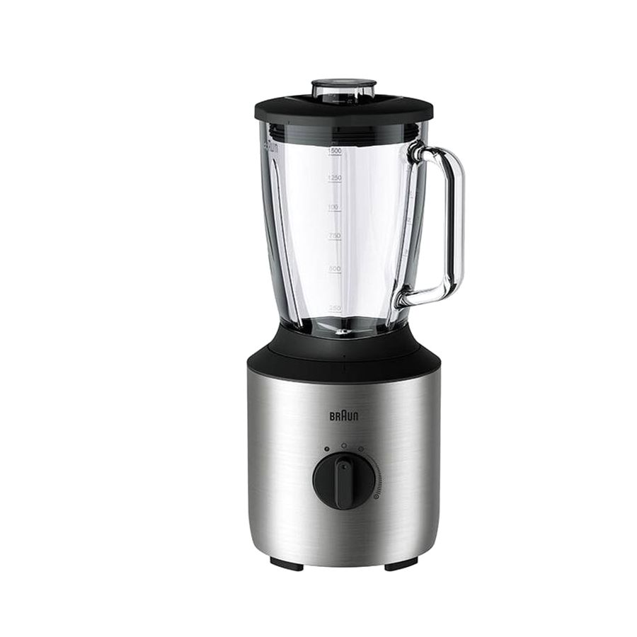 Braun Powerblend 3 800W Glass Jug Metal Blender 1.5L (JB3273Metal) - Black/Silver